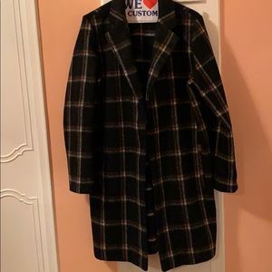 Plaid overcoat
